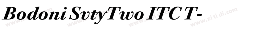 Bodoni SvtyTwo ITC T字体转换